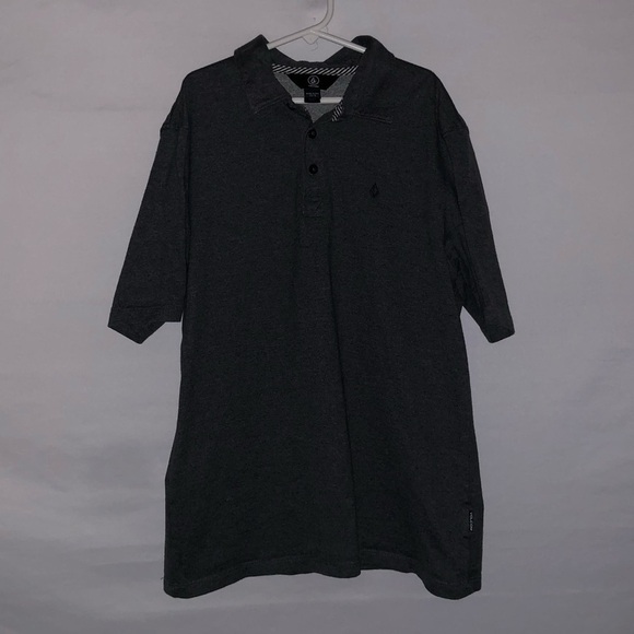 Kid's Volcom Grey Polo Shirt - Picture 2 of 6